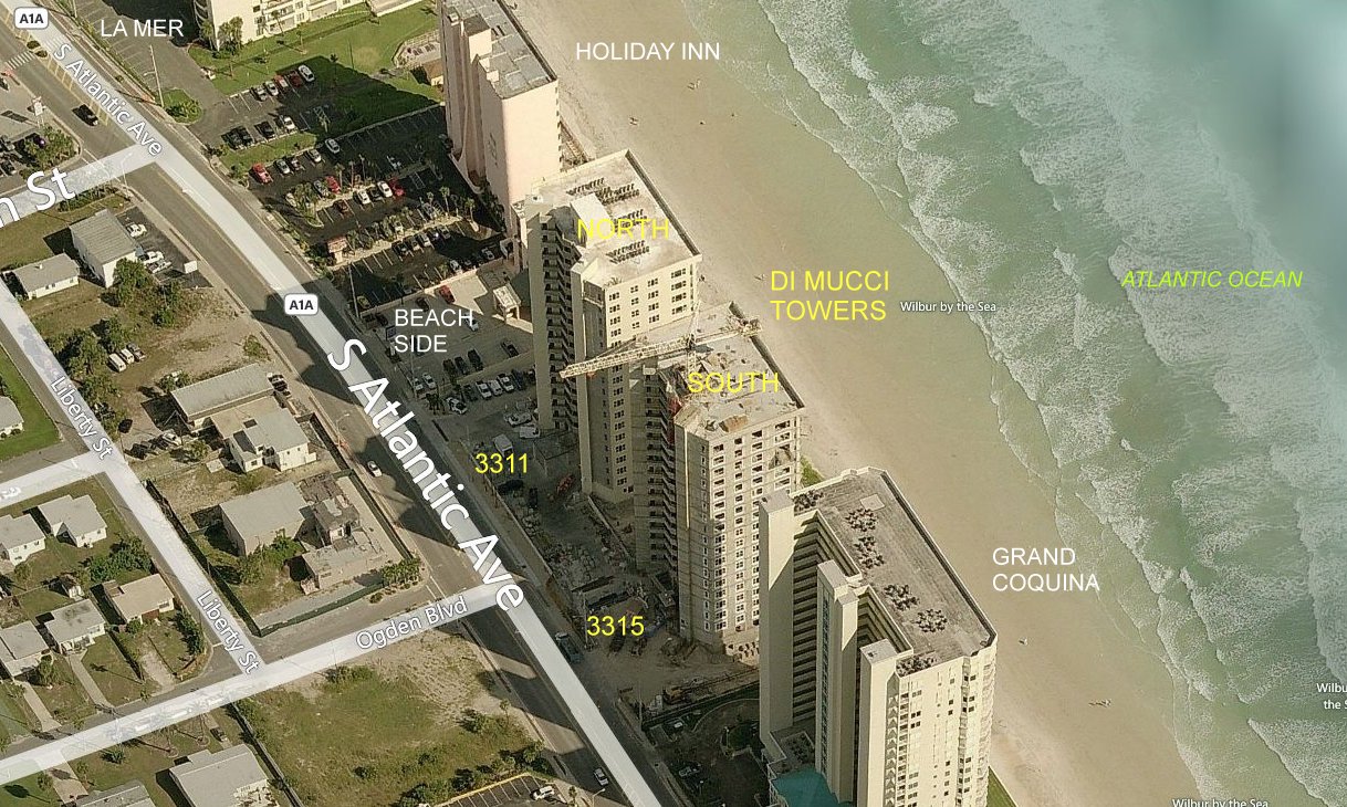Aerial photo of DiMucci Towers North & South