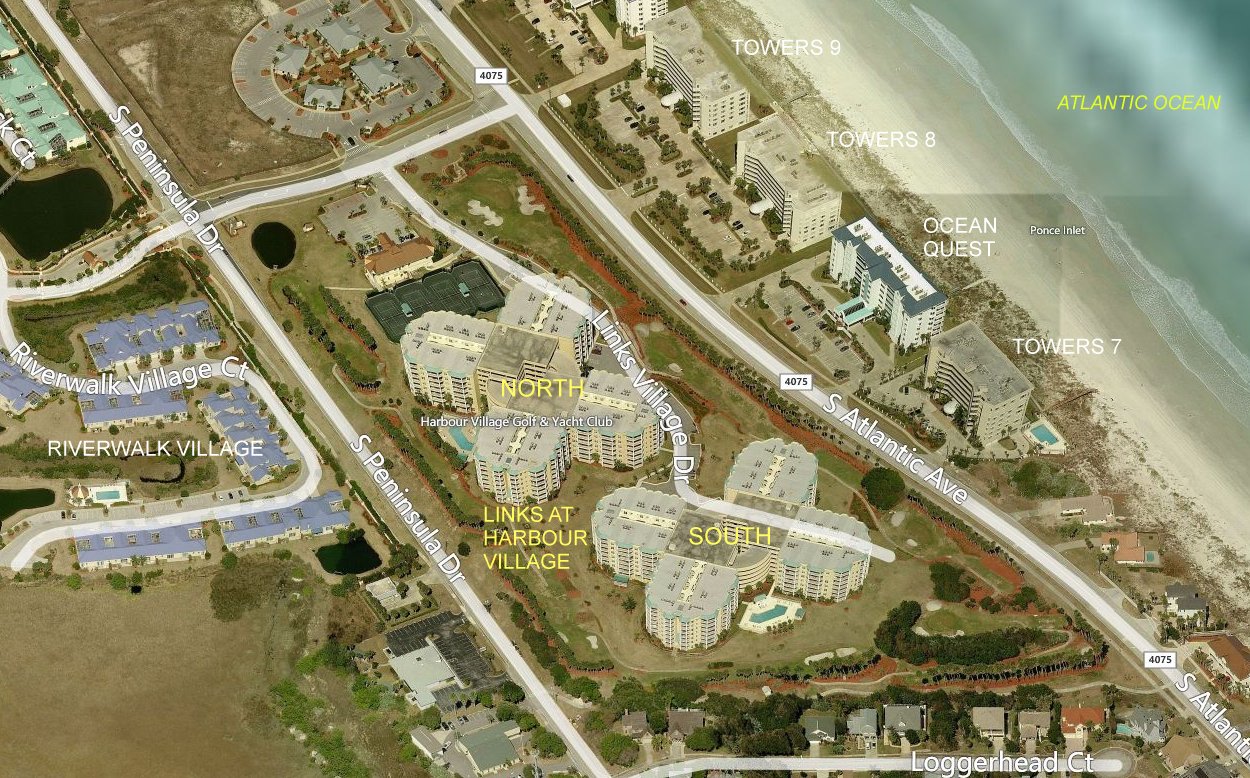 Aerial photo of Links South at Harbour Village