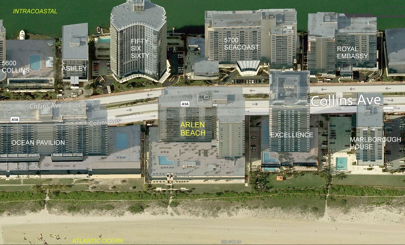 Aerial photo of Arlen Beach