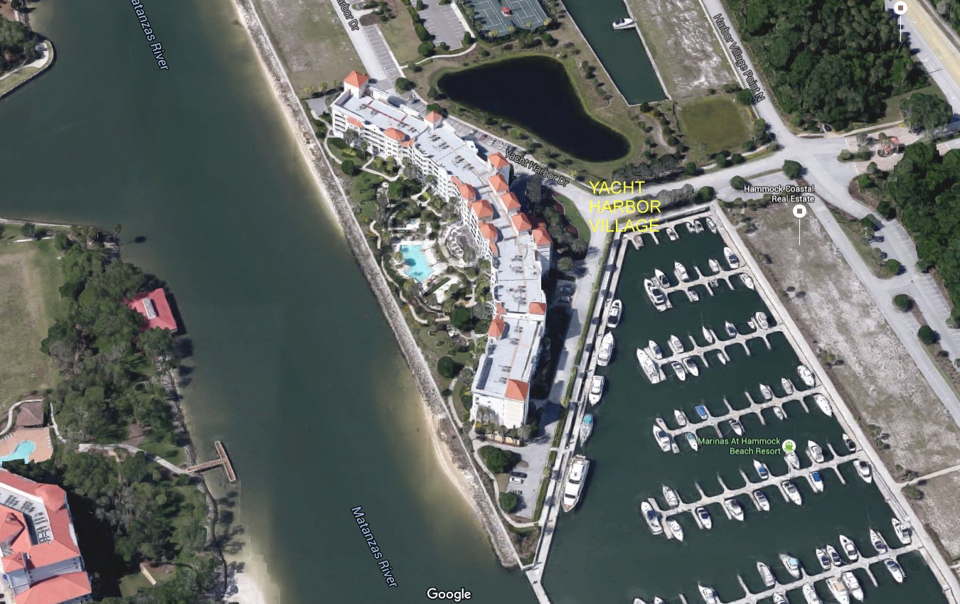 Aerial photo of Yacht Harbor Village