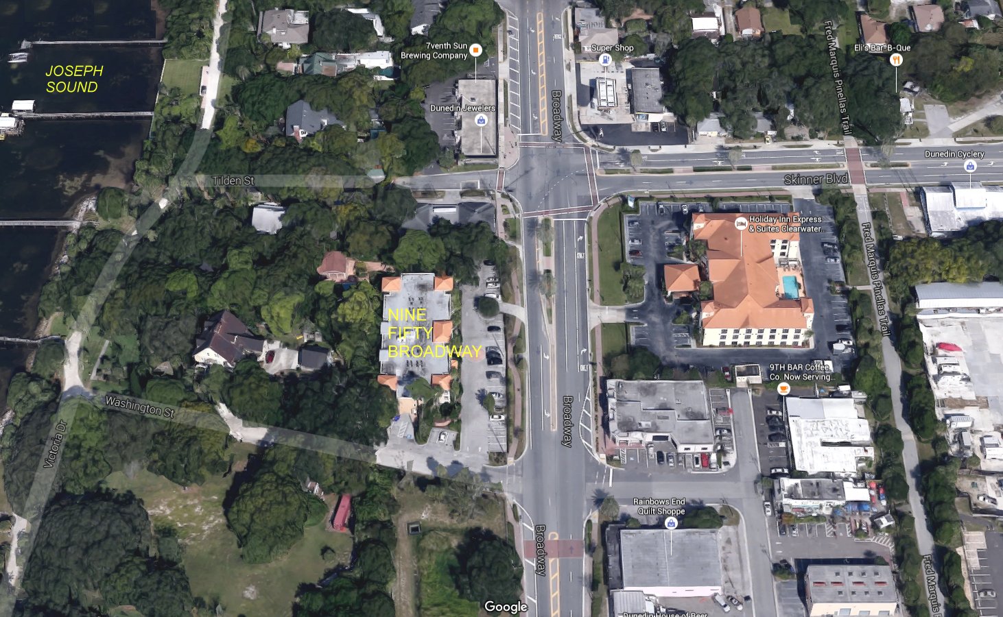 Aerial photo of Nine Fifty Broadway