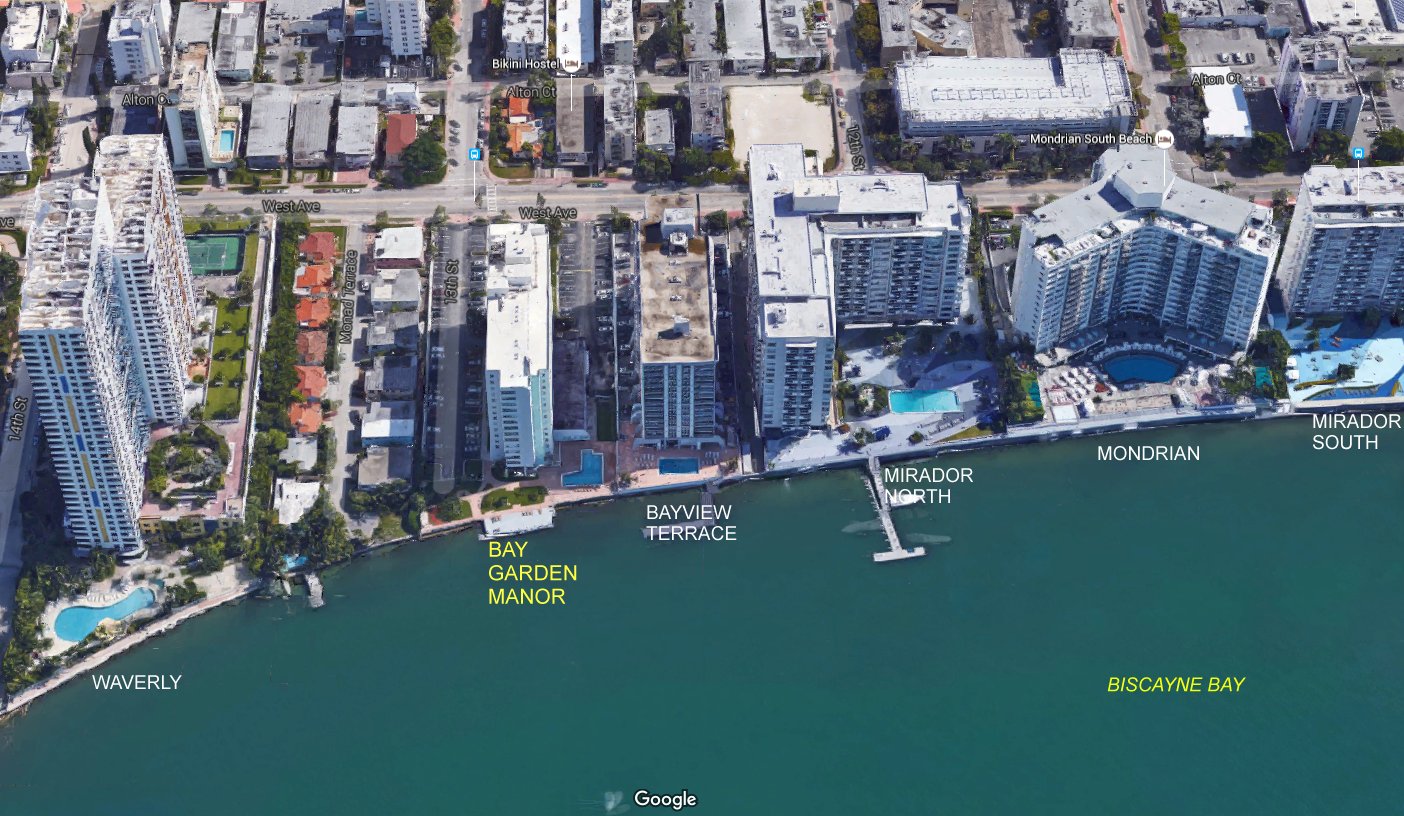 Aerial photo of Bay Garden Manor