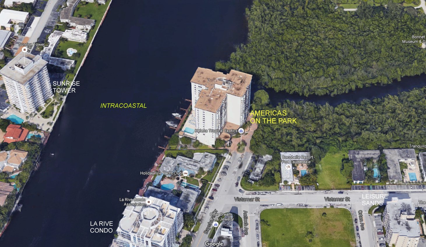 Aerial photo of Americas on the Park