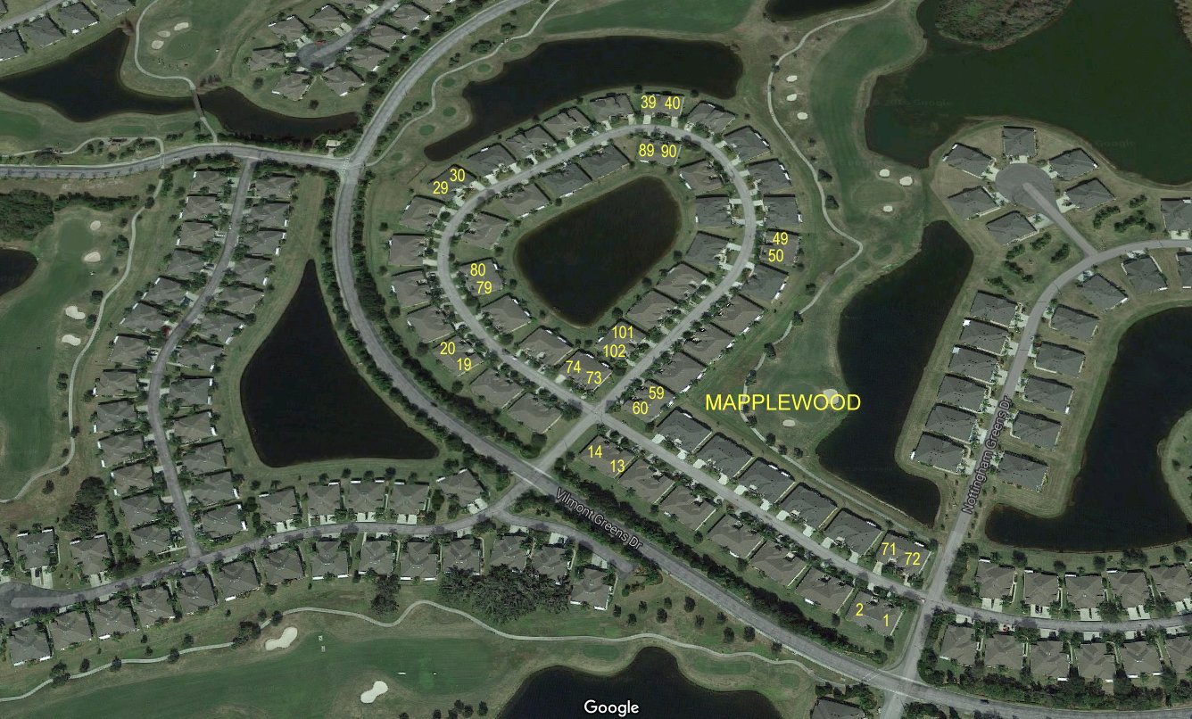 Aerial photo of Mapplewood