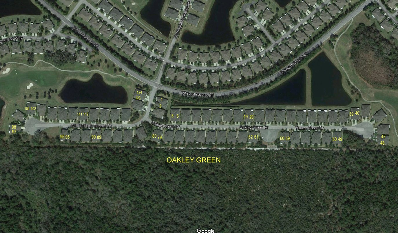 Aerial photo of Oakley Green