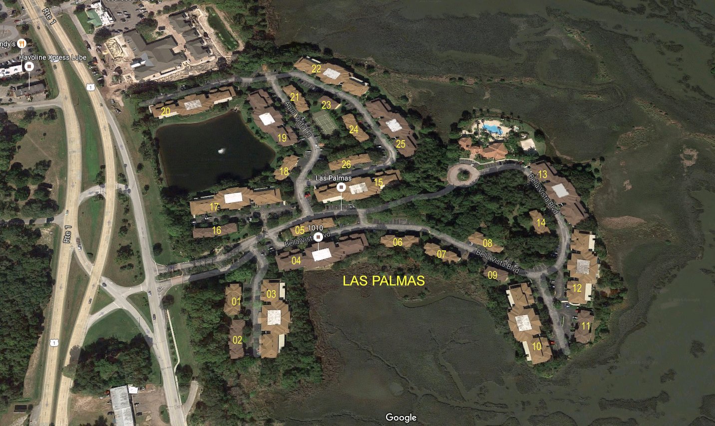Aerial photo of Las Palmas on the Intracoastal