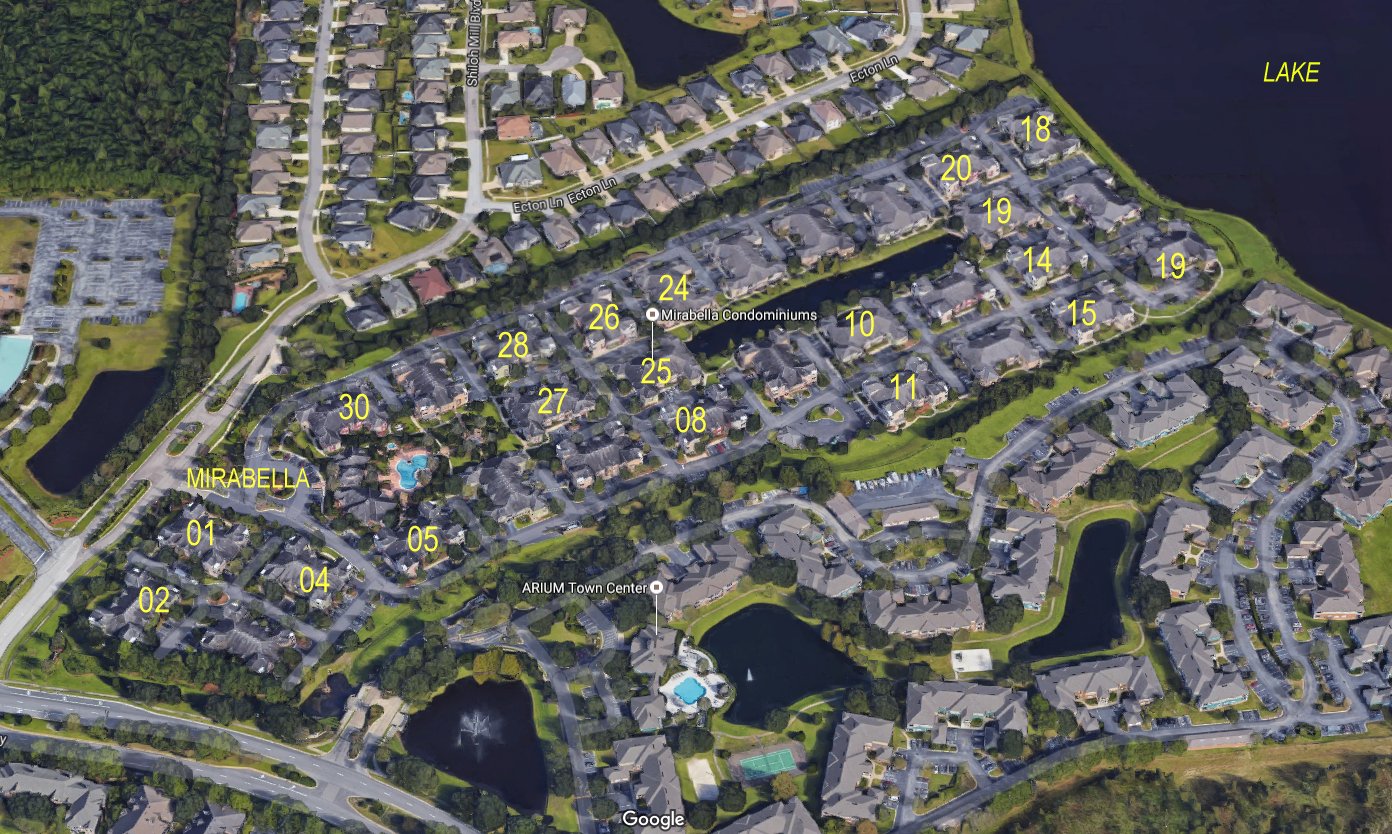 Aerial photo of Mirabella