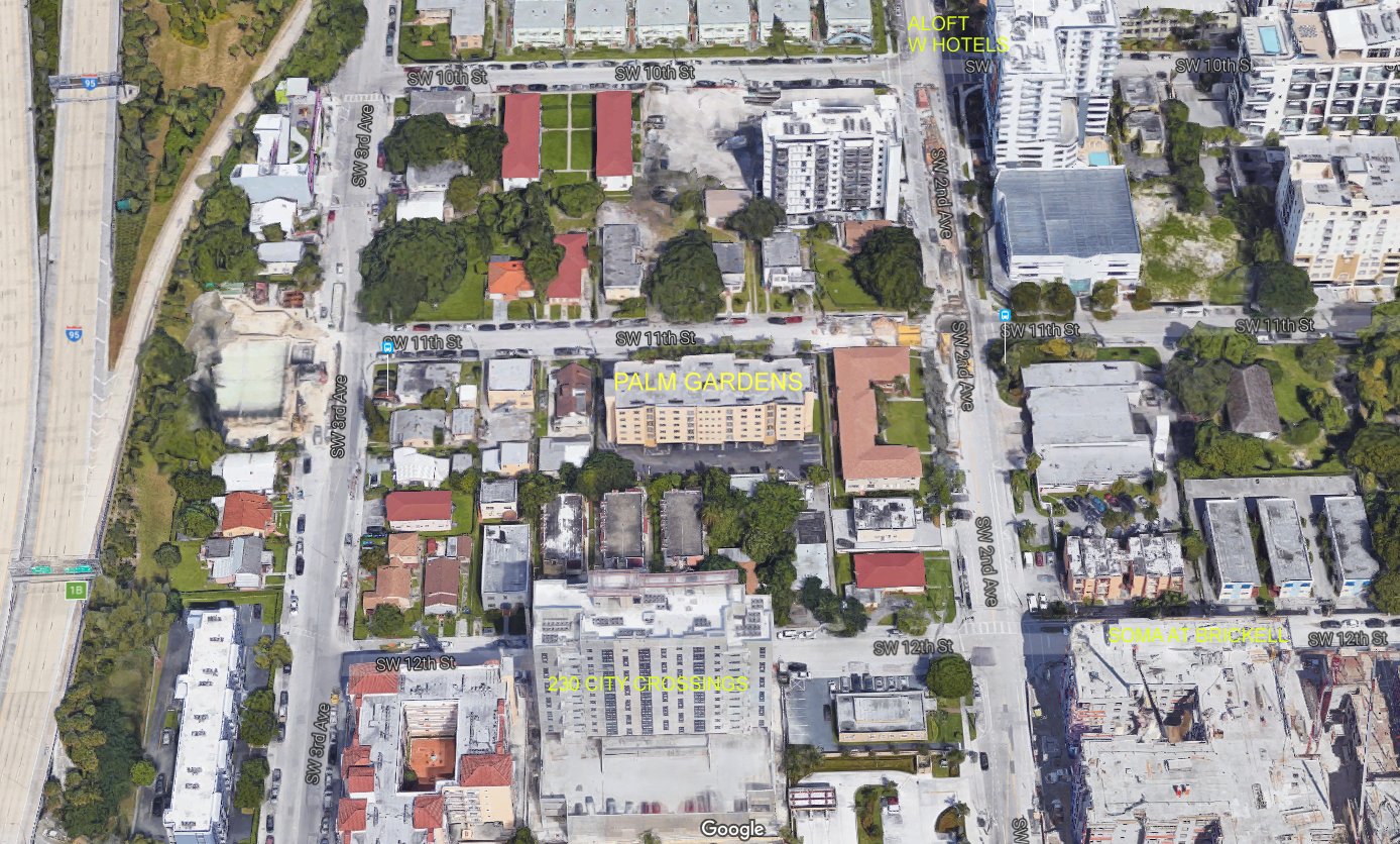 Aerial photo of Palm Gardens