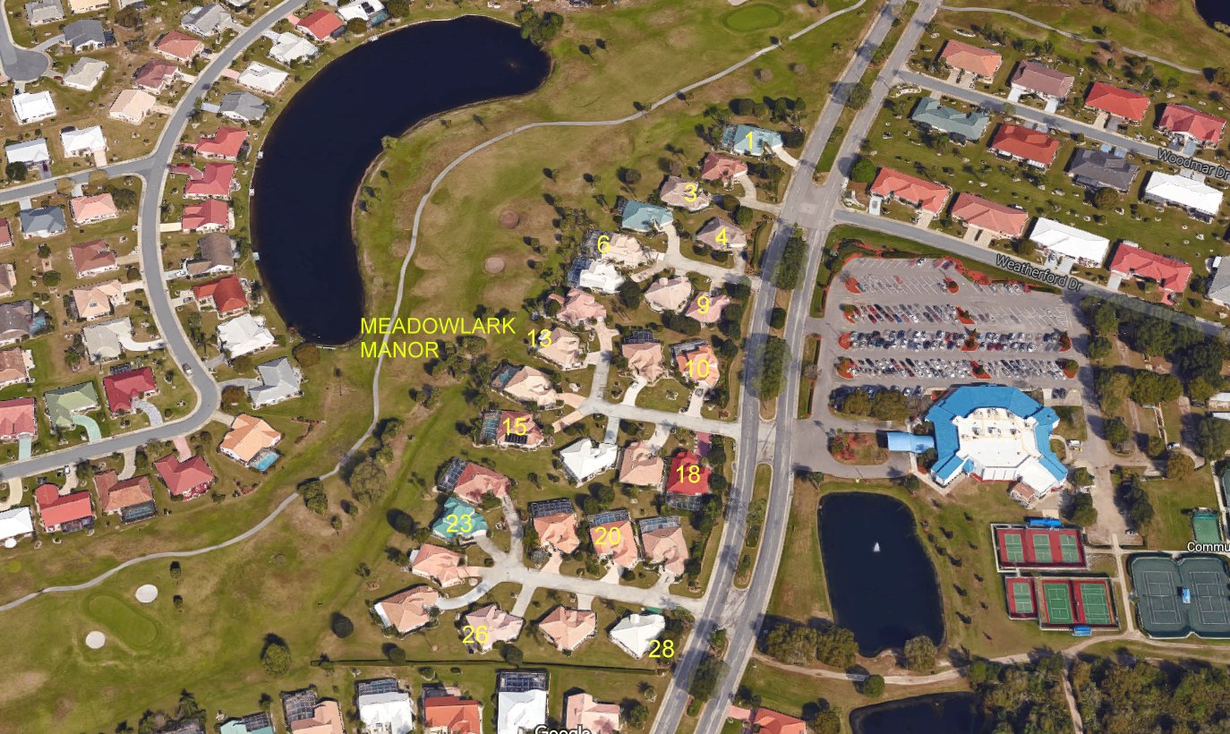 Aerial photo of Meadowlark Manor