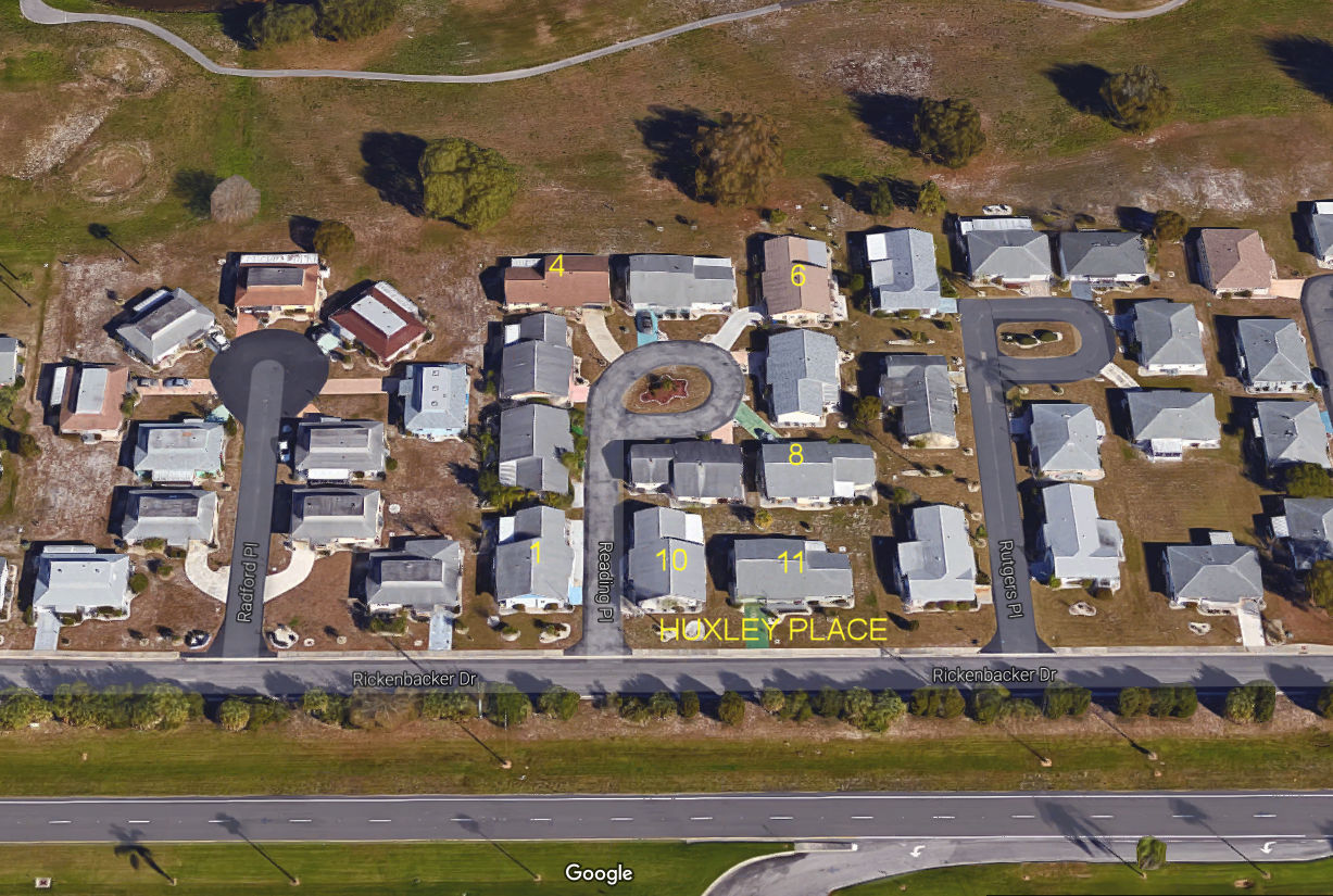 Aerial photo of Huxley Place