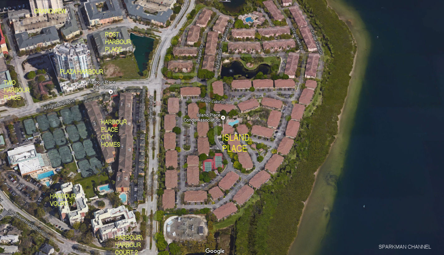 Aerial photo of Island Place