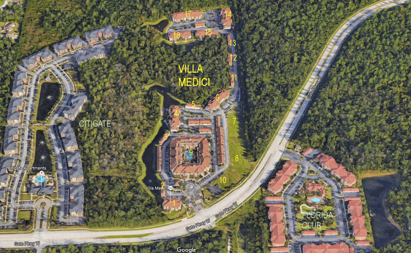 Aerial photo of Villa Medici 1-17