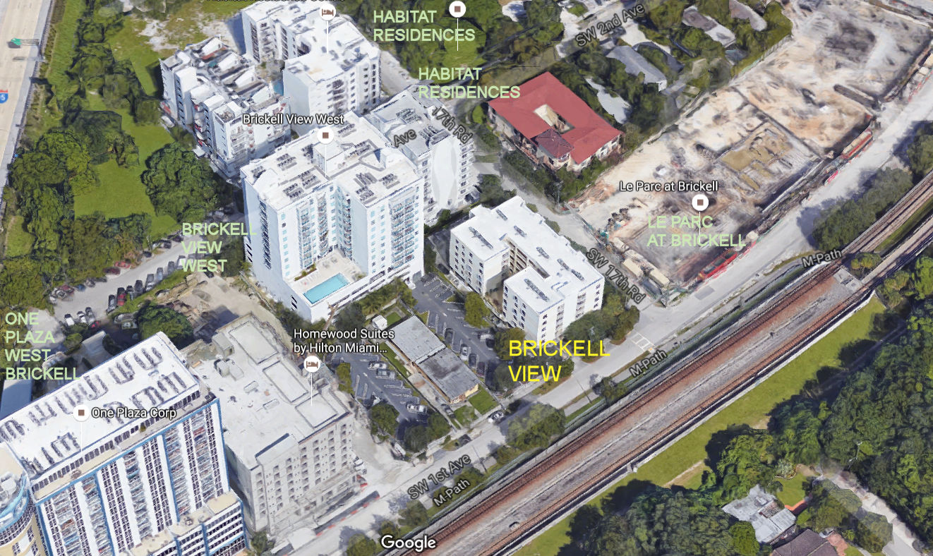 Aerial photo of Brickell View