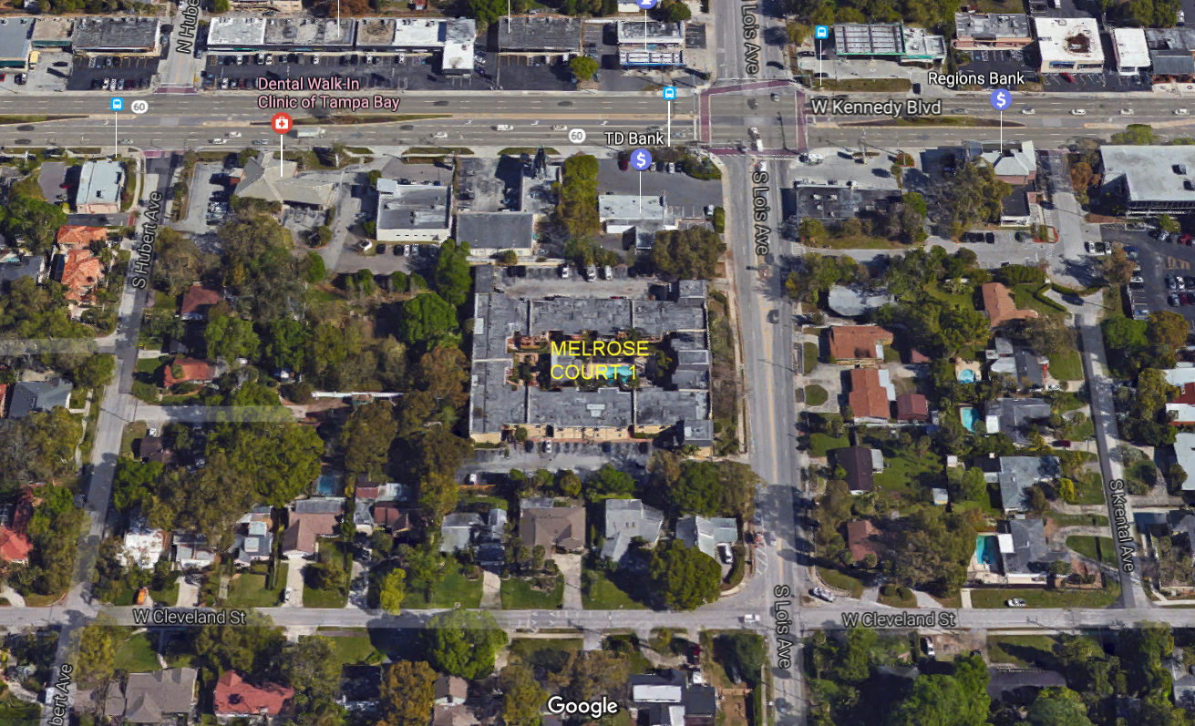 Aerial photo of Melrose Court 1