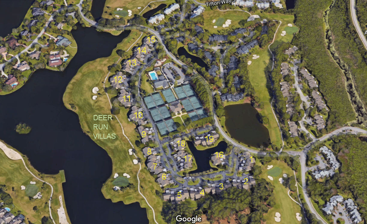 Aerial photo of Deer Run Villas