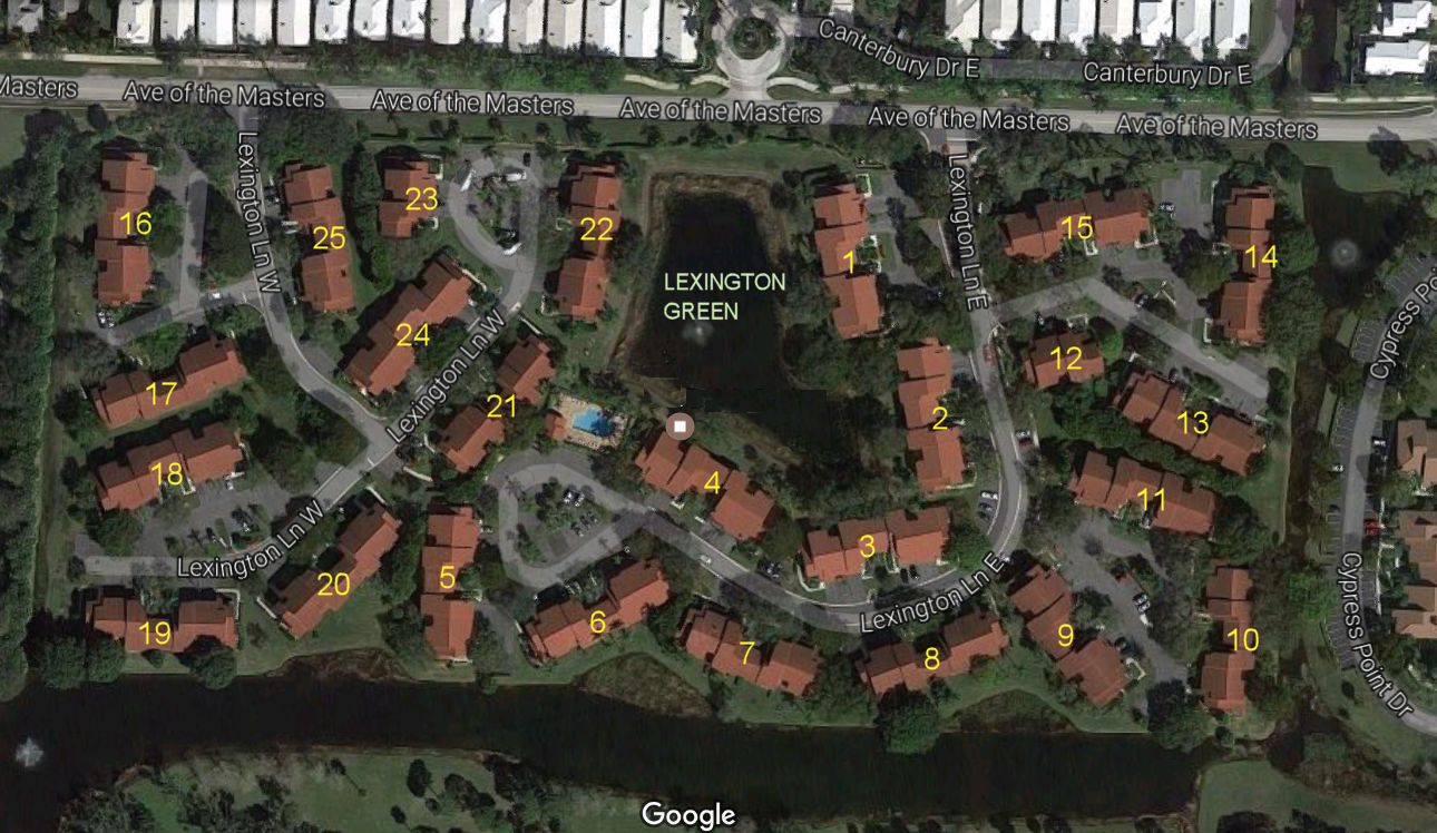 Aerial photo of Lexington Green