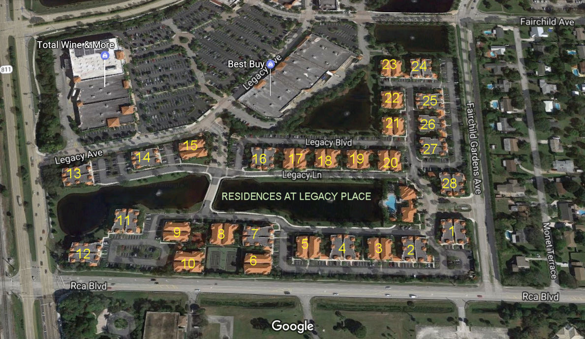 Aerial photo of Residences at Legacy Place