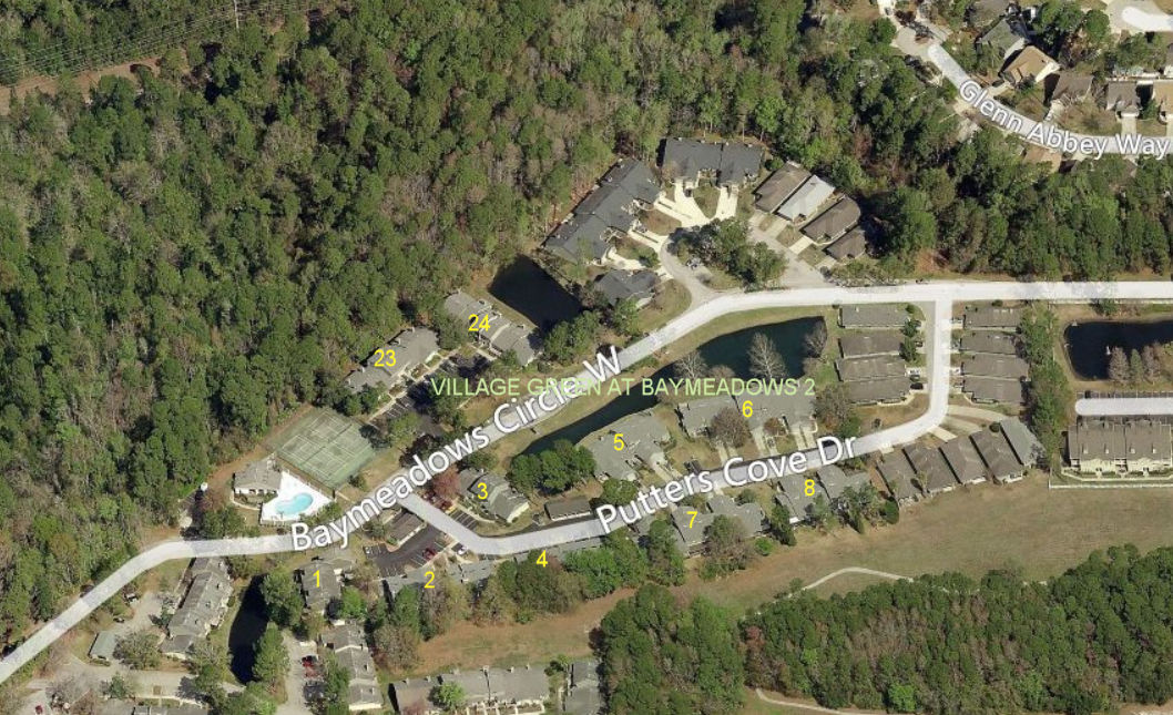 Aerial photo of Village Green at Baymeadows 2