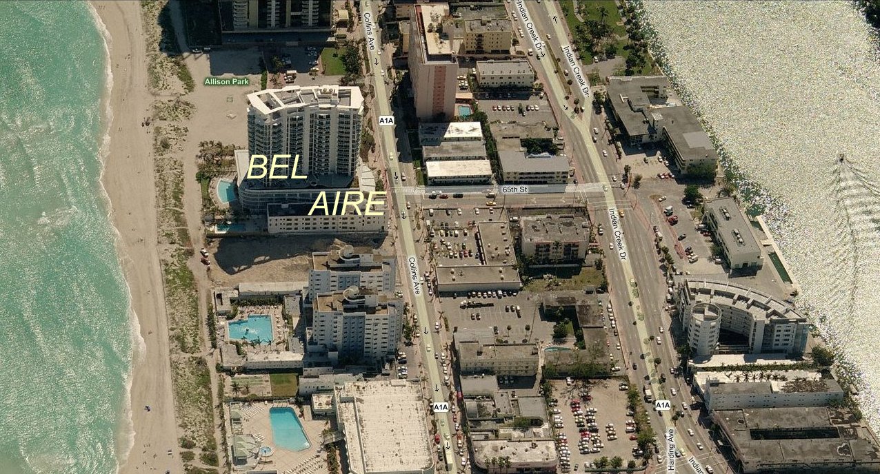 Aerial photo of Bel Aire on the Ocean