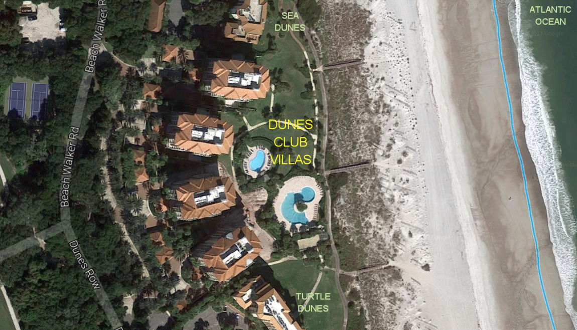 Aerial photo of Dunes Club Villas