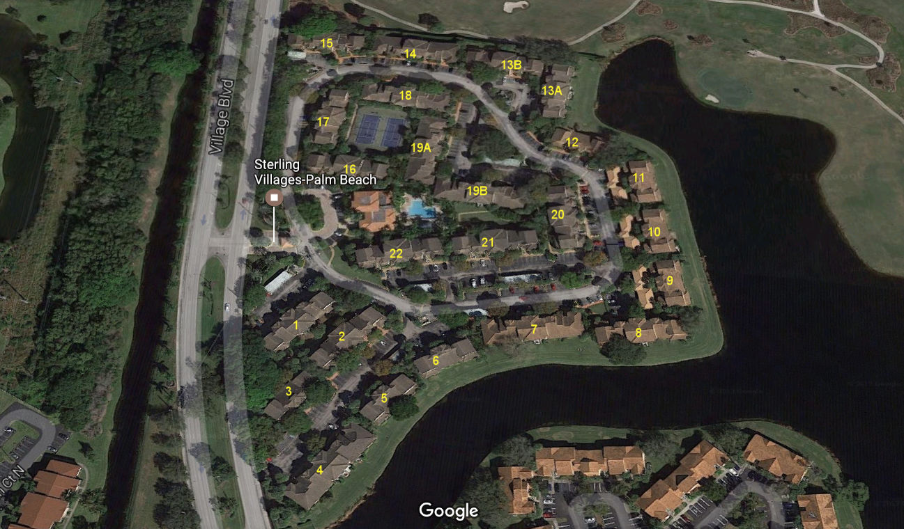 Aerial photo of Sterling Villages of Palm Beach Lakes