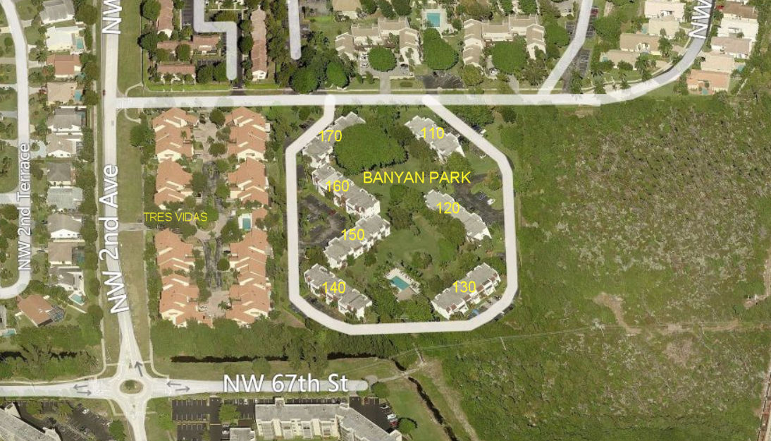 Aerial photo of Banyan Park