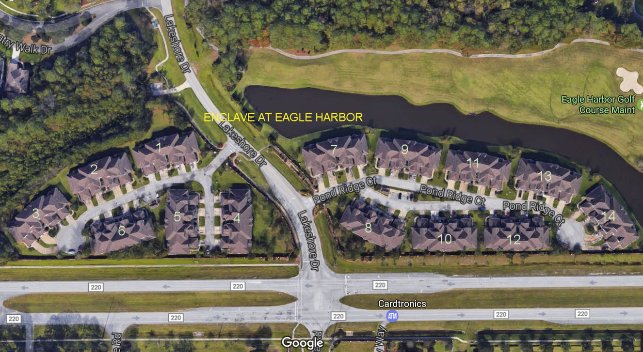 Aerial photo of Enclave at Eagle Harbor