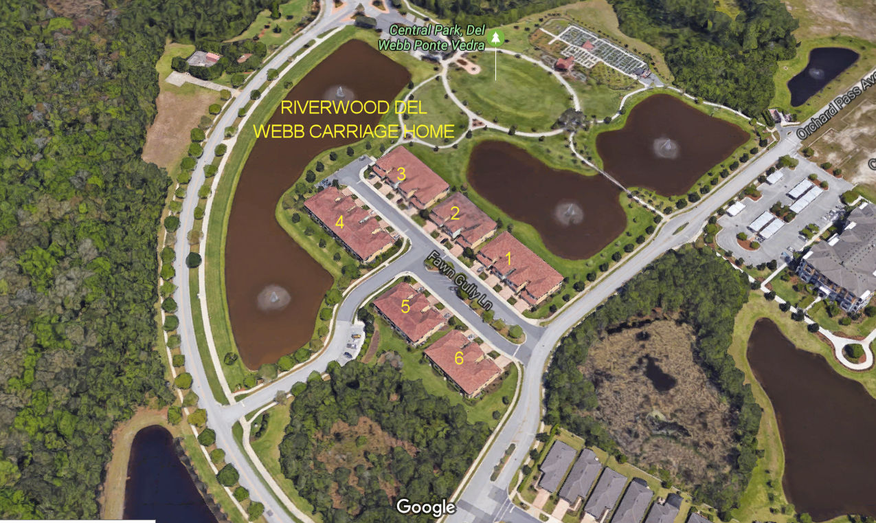 Aerial photo of Riverwood del Webb Carriage Home