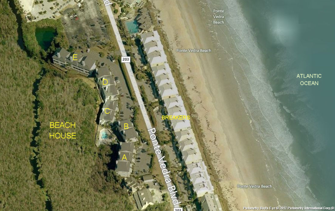 Aerial photo of Beach House at Ponte Vedra