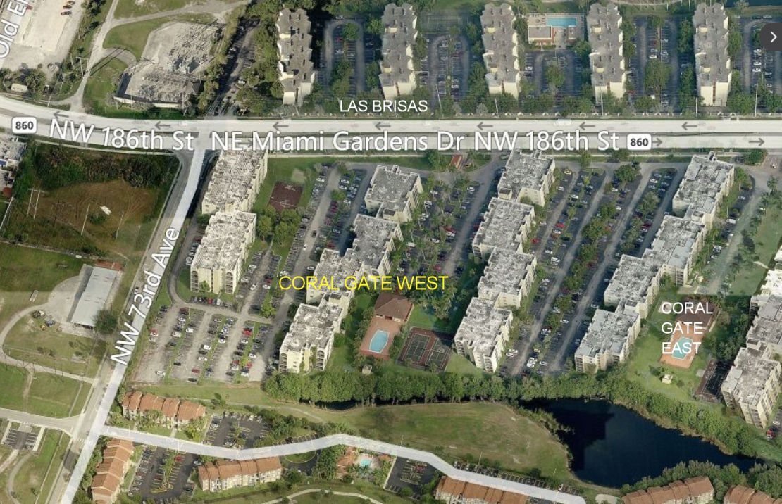 Aerial photo of Coral Gate West