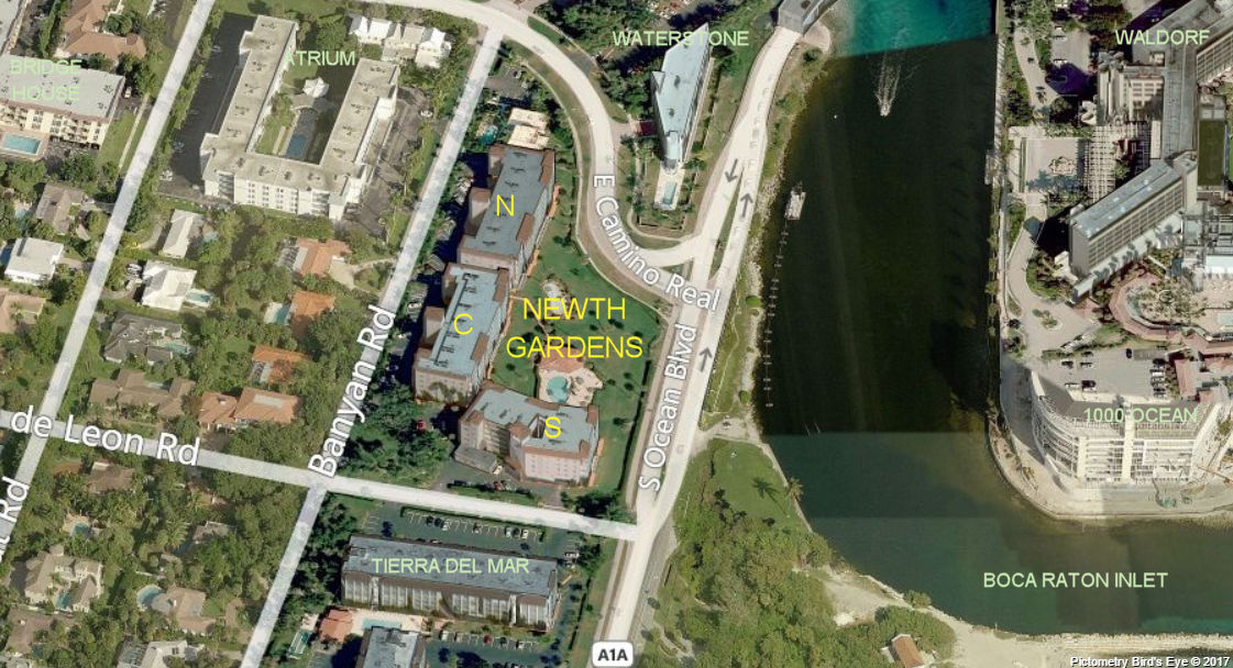 Aerial photo of Newth Gardens N C & S