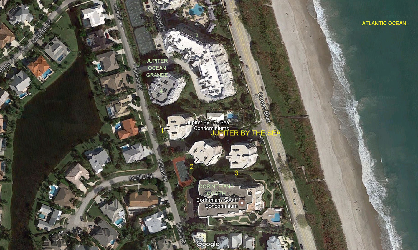 Aerial photo of Jupiter by the Sea 1-2&3