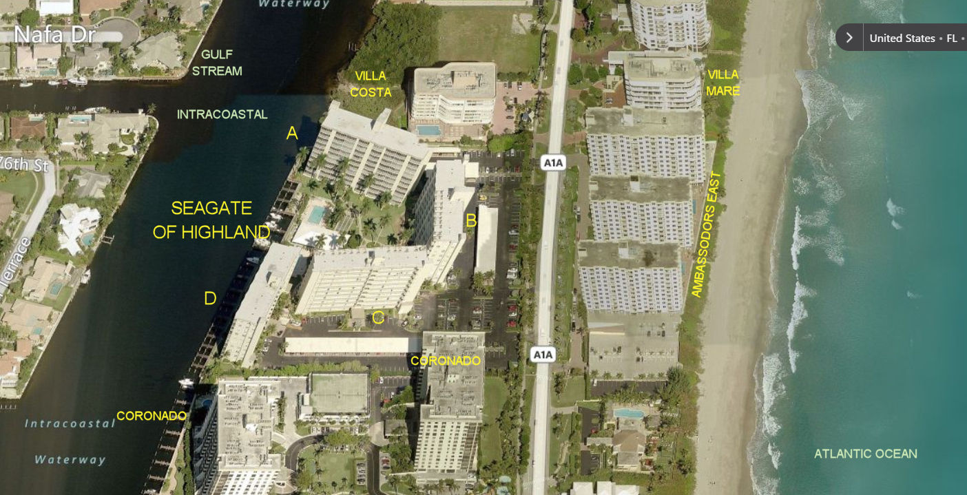 Aerial photo of Seagate of Highland A B C&D