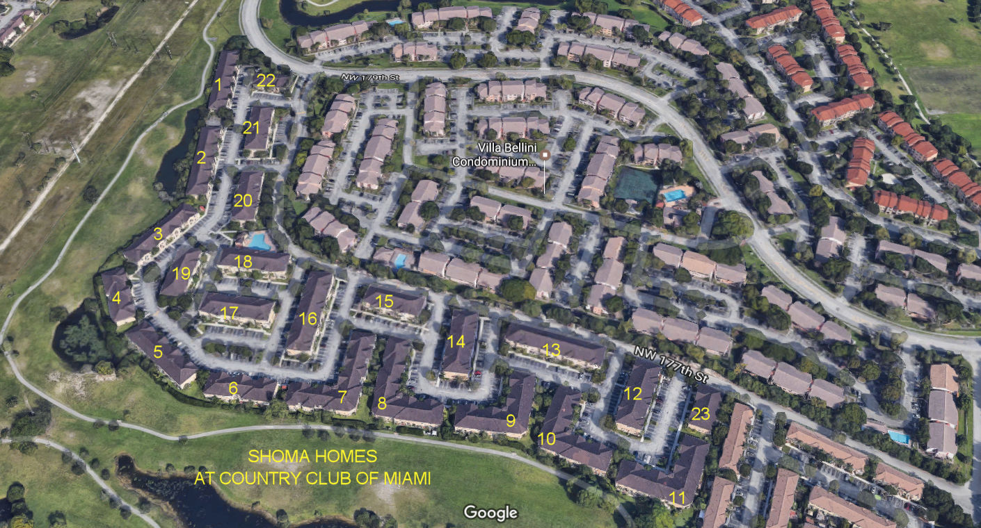 Aerial photo of Shoma Homes At Country Club Of Miami