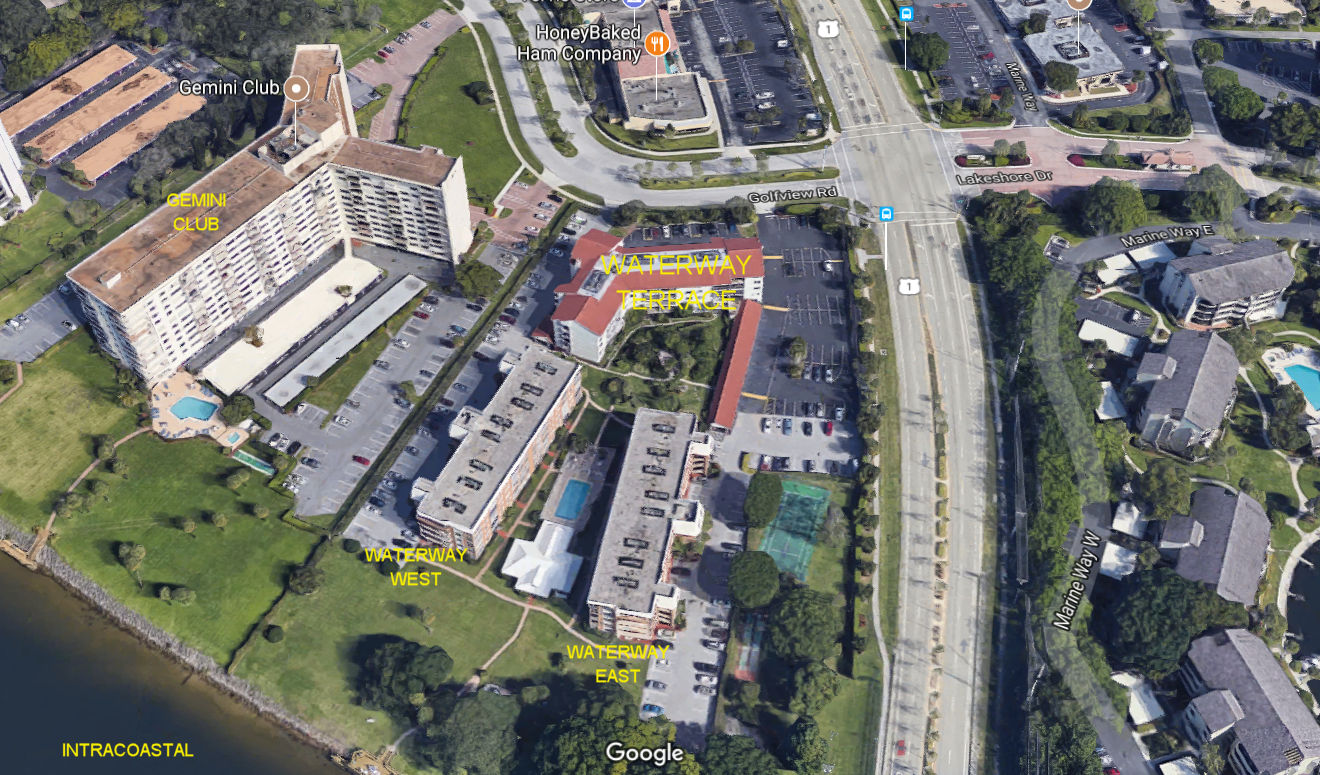 Aerial photo of Waterway Terrace