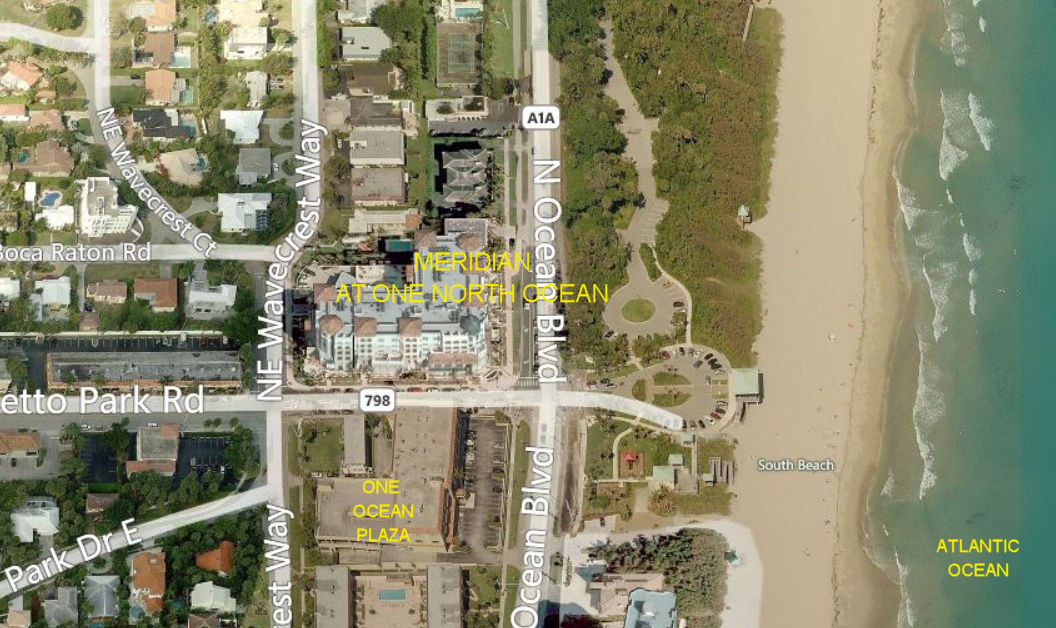 Aerial photo of Meridian at One North Ocean