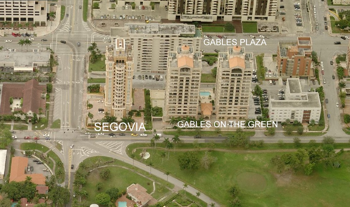 Aerial photo of Segovia Tower