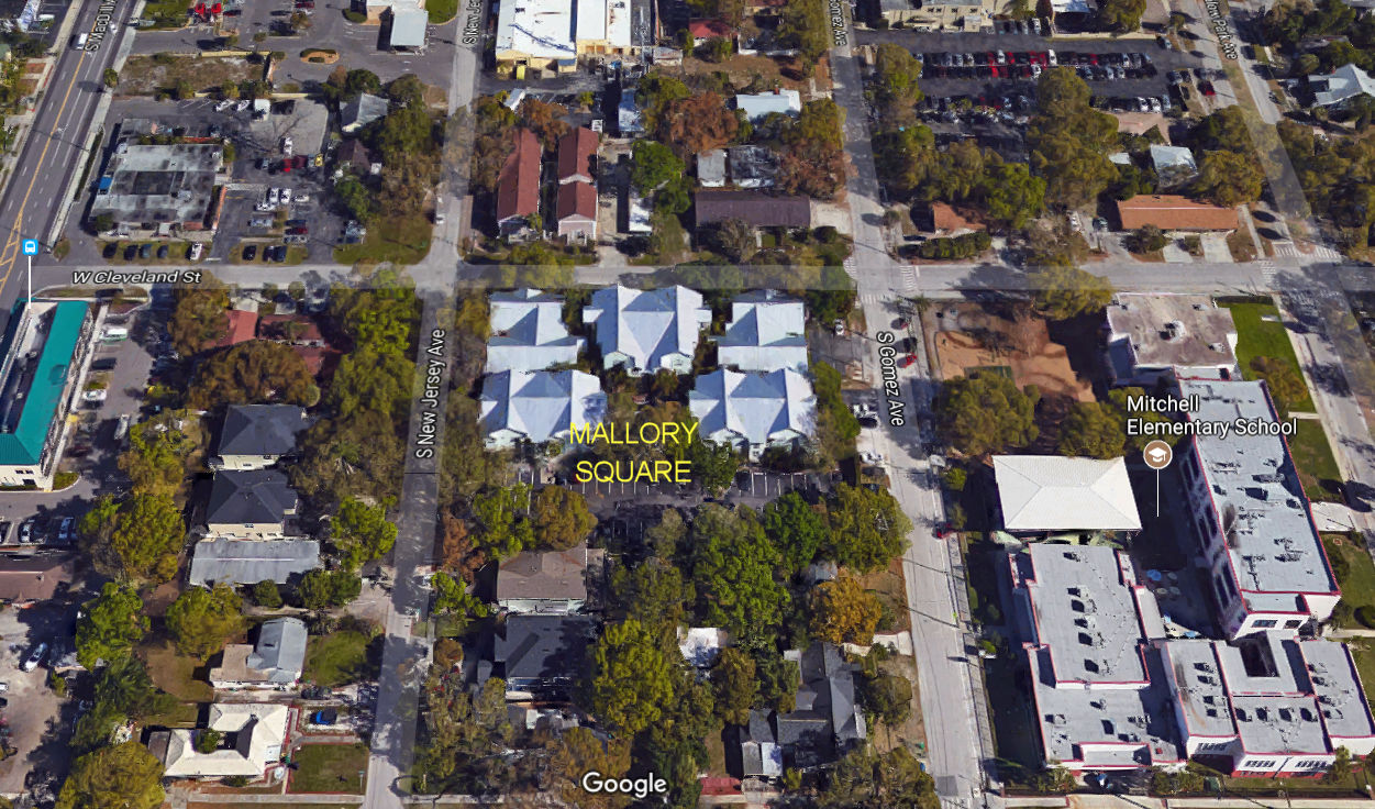 Aerial photo of Mallory Square