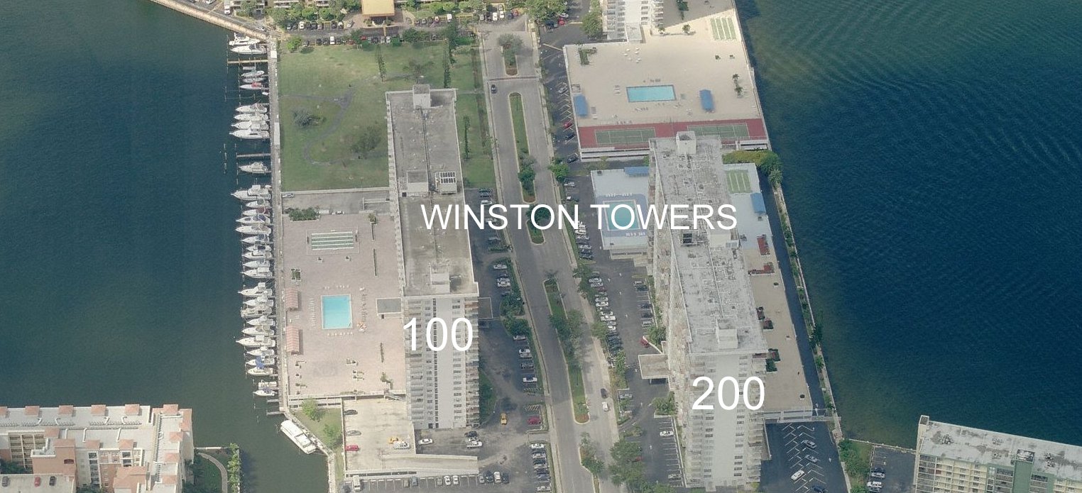 Aerial photo of Winston Tower 200