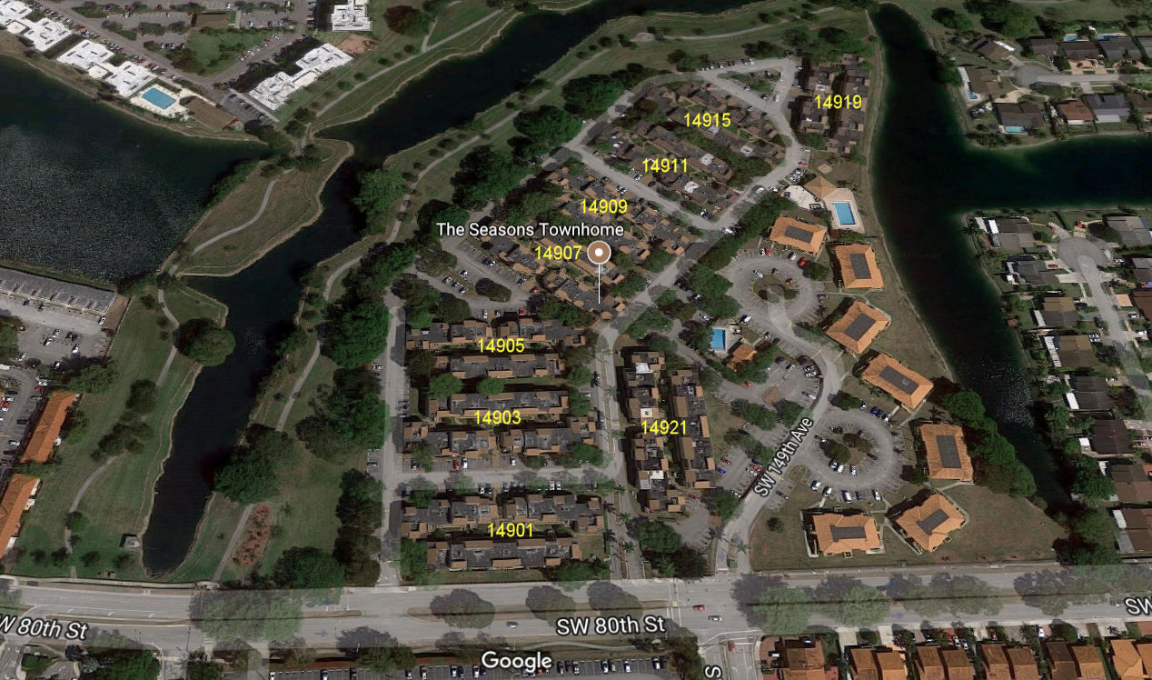 Aerial photo of Seasons Villas & Townhomes