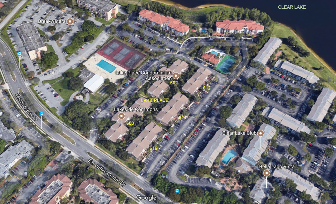 Aerial photo of Lake Place