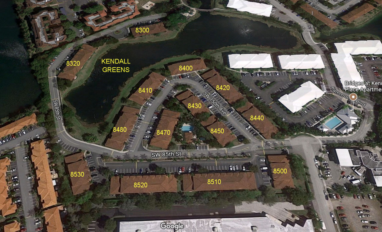 Aerial photo of Kendall Greens