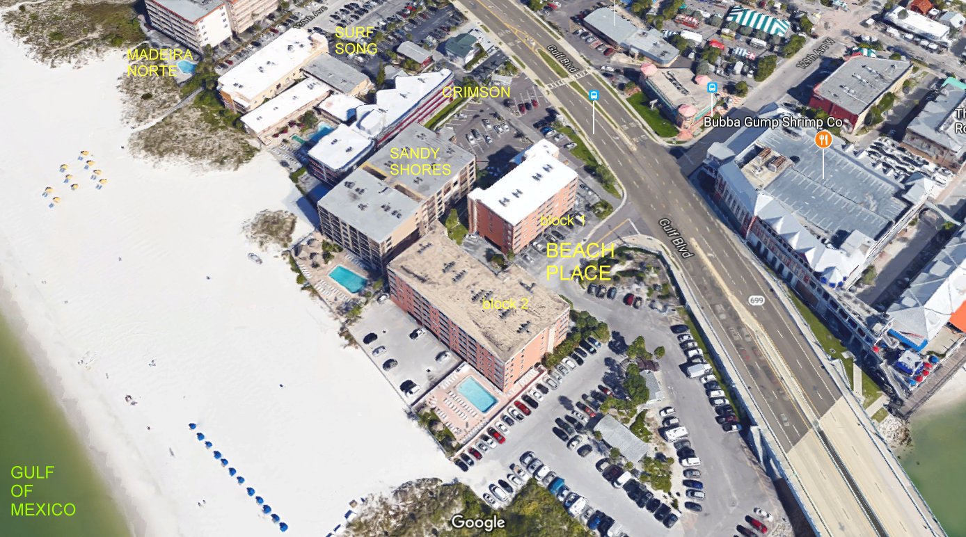 Aerial photo of Beach Place