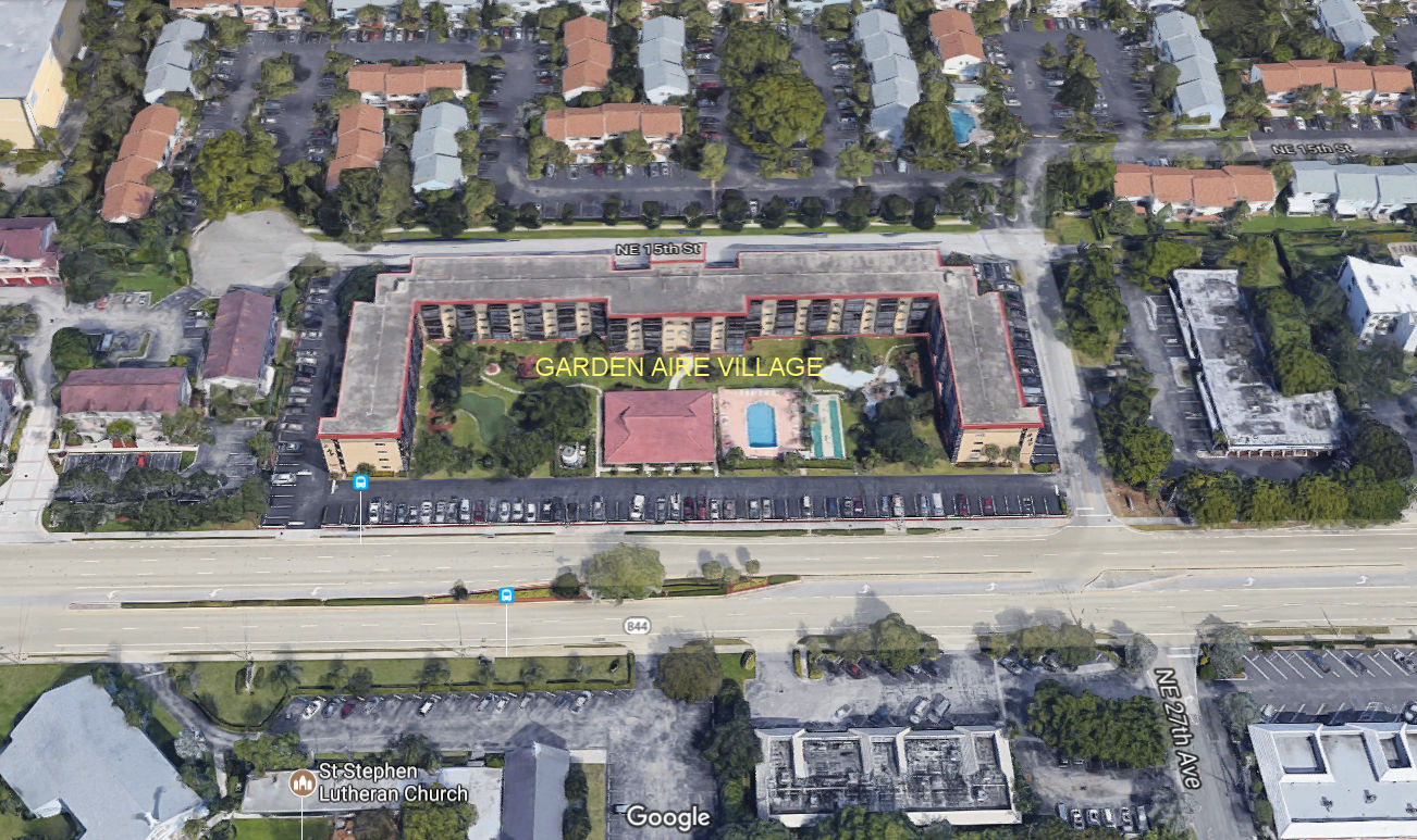 Aerial photo of Garden Aire Village