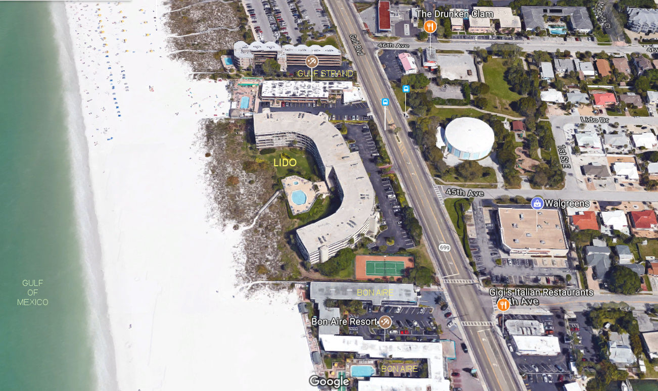 Aerial photo of Lido of Pinellas