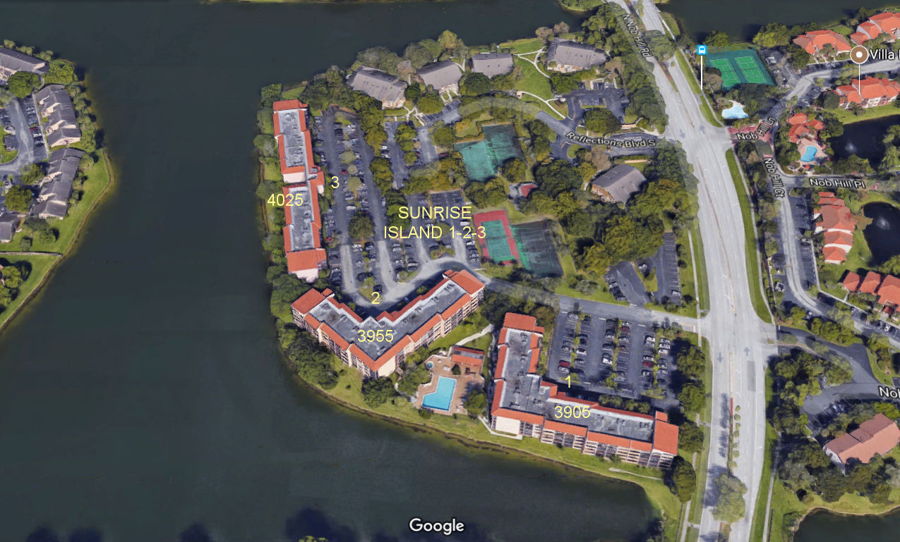 Aerial photo of Sunrise Island 1-2-3