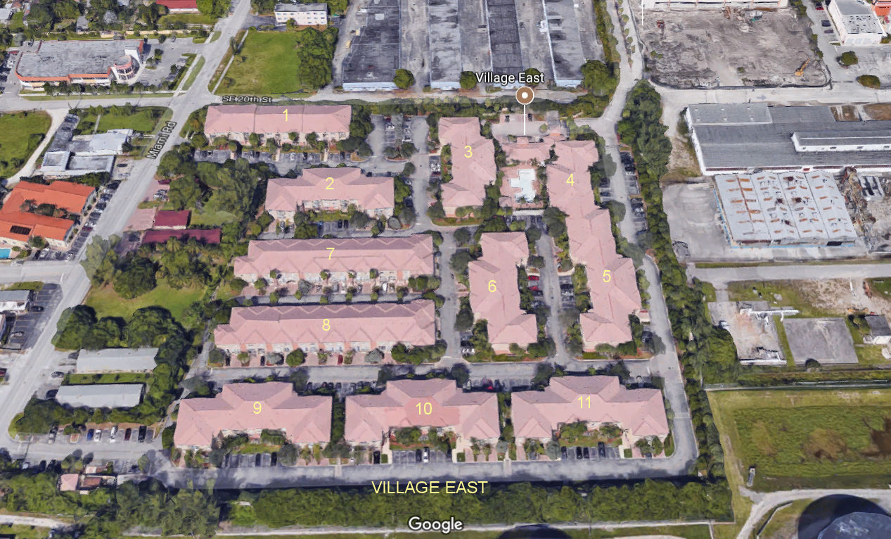 Aerial photo of Village East (1 to 11)