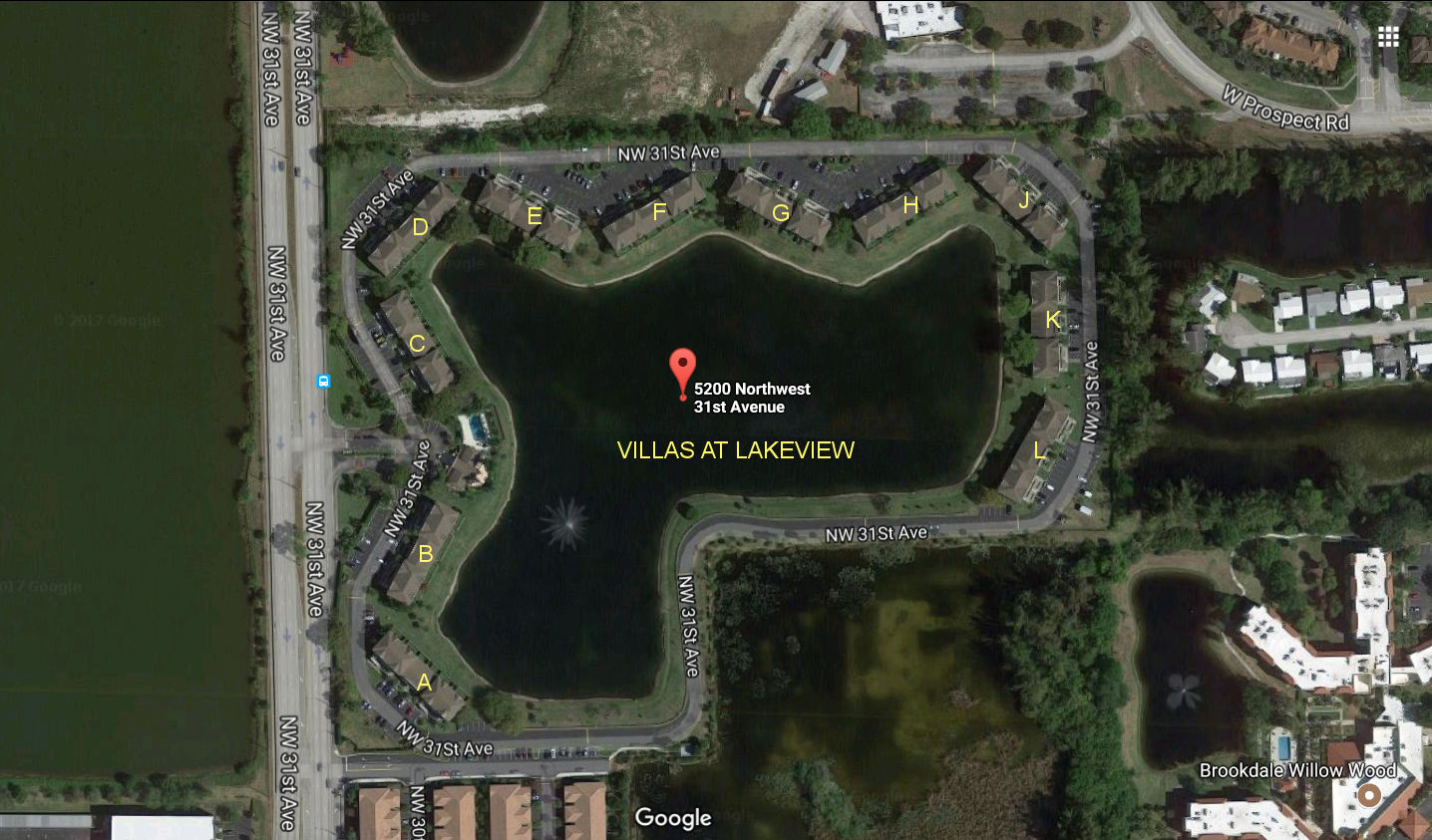 Aerial photo of Villas at Lakeview