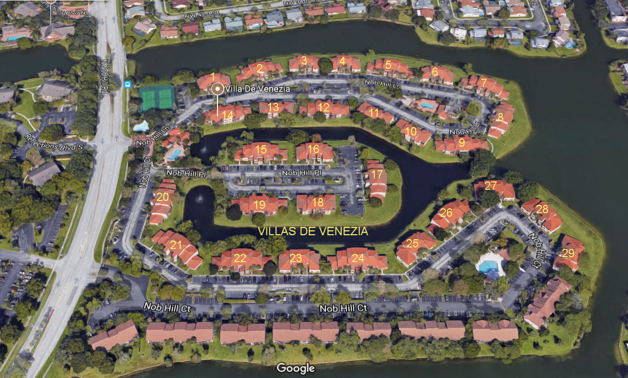 Aerial photo of Villas de Venezia