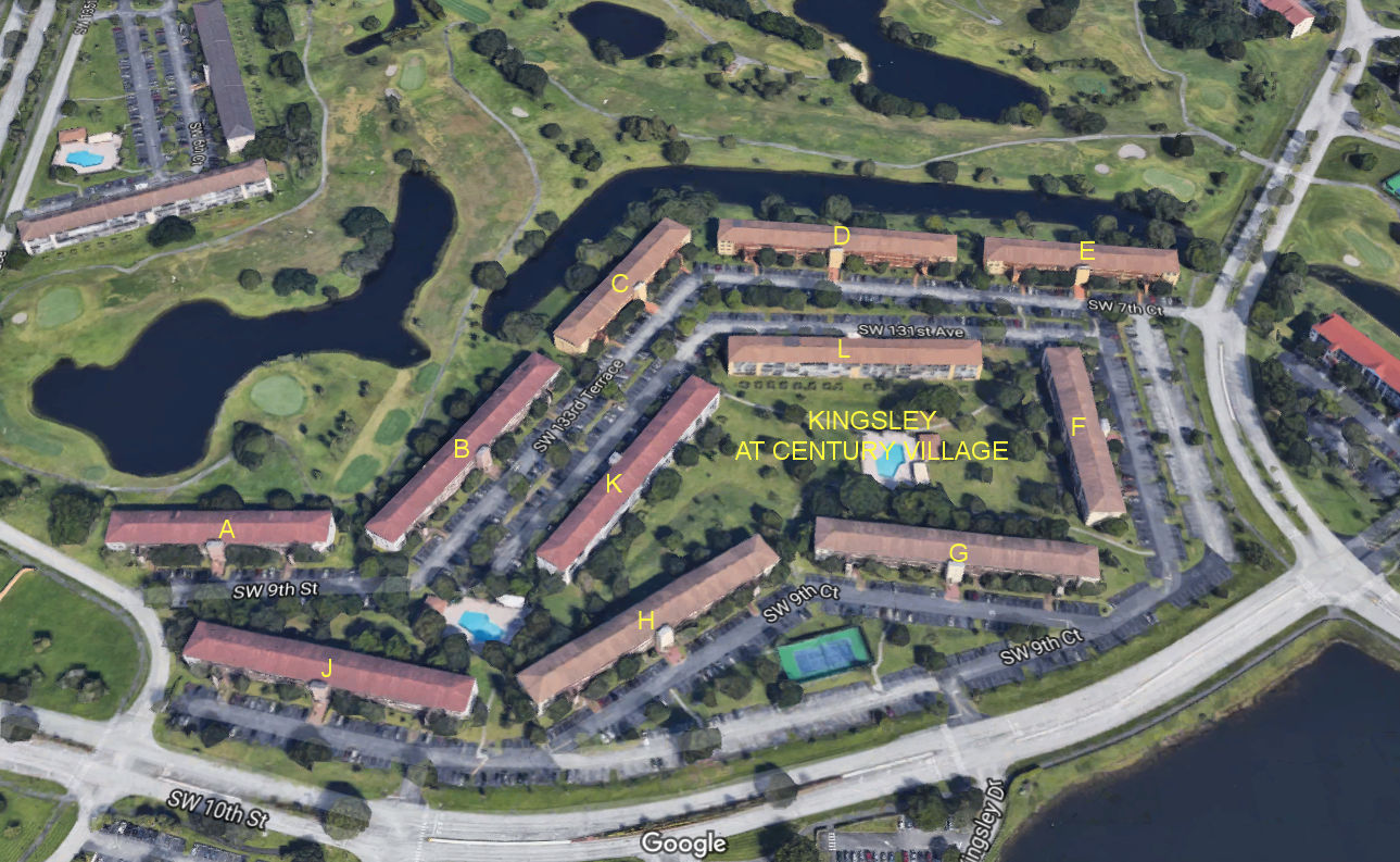 Aerial photo of Kingsley at Century Village